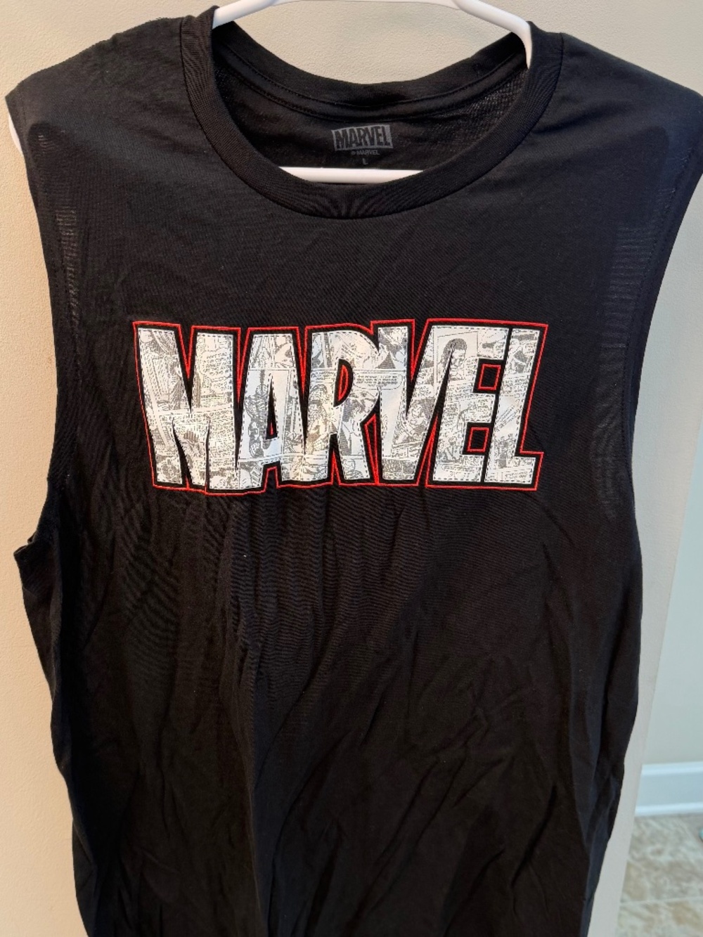 Marvel Men's Muscle Shirt from Universal Studios, Black, L